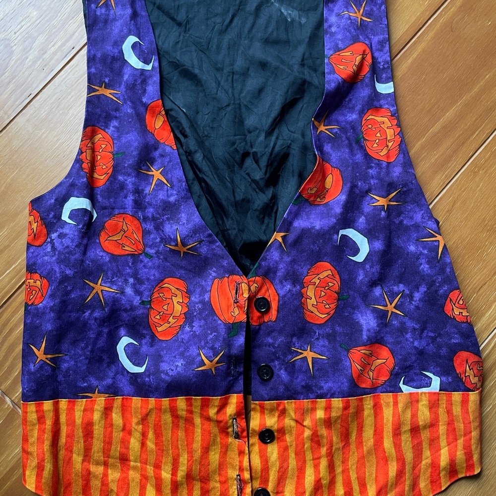 Halloween Themed Vest with Pumpkins